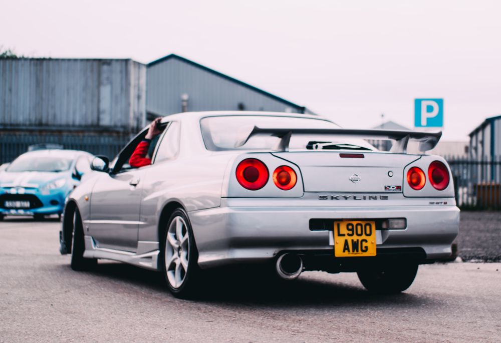 Rear view of imported car