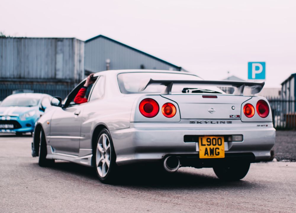 Rear view of imported car