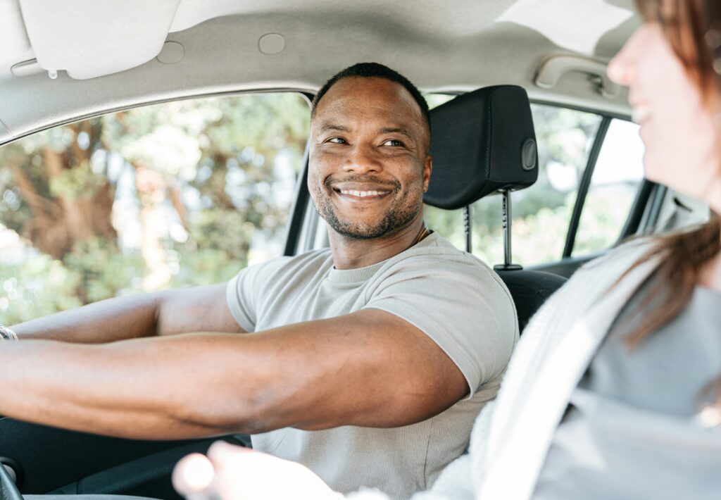 Driver with a passenger