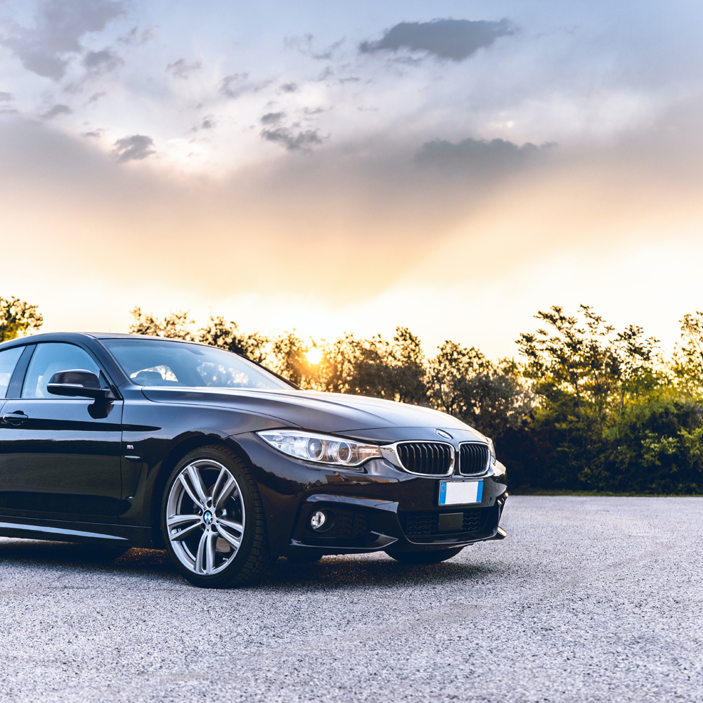Black car parked outside