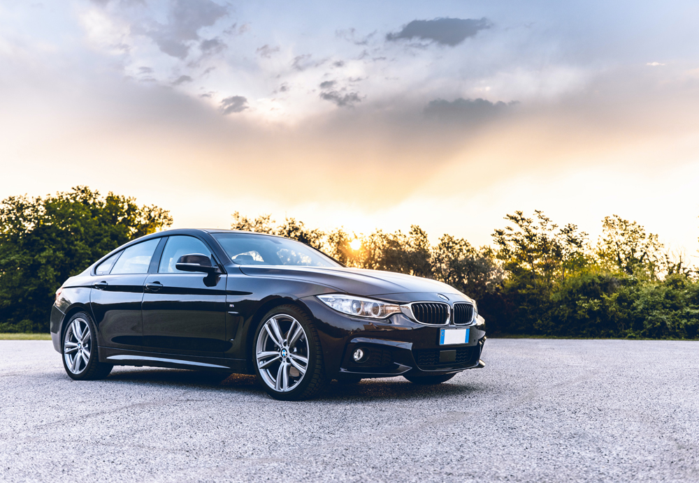 Black car parked outside