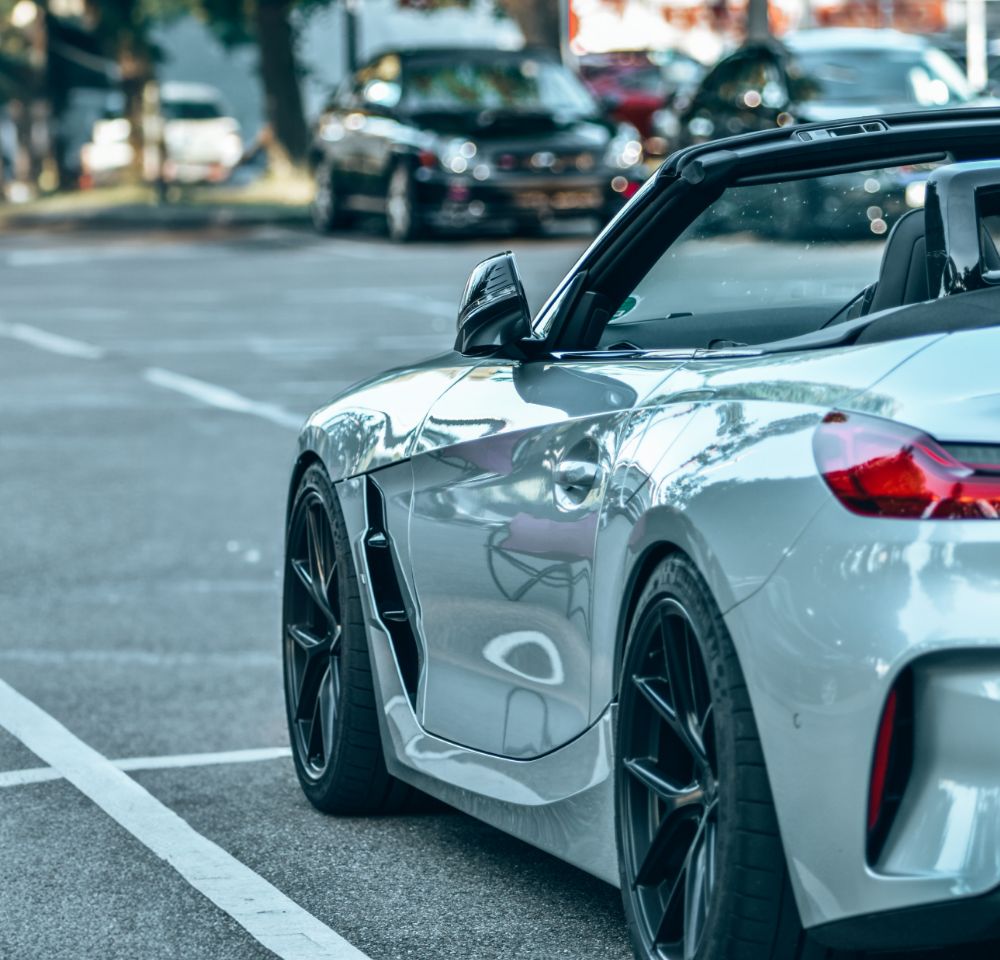 BMW Z4 parked in car park