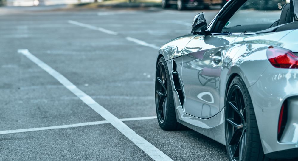 BMW Z4 parked in car park