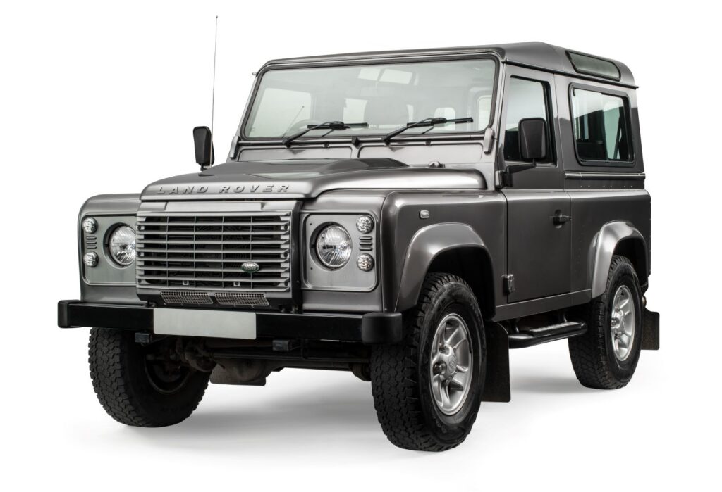 Land Rover on a white background