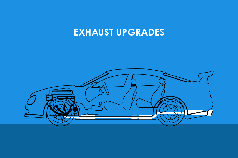 Illustration of exhaust upgrades