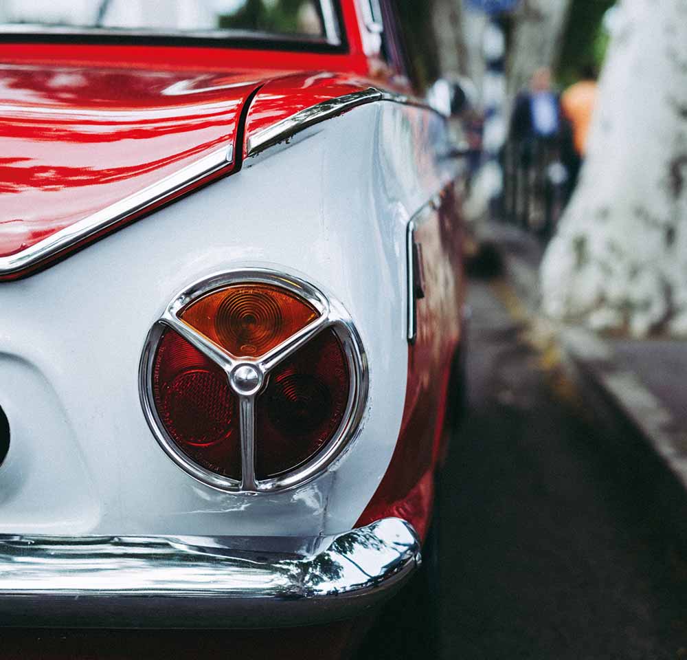 Close-up shot of the back of a Ford Cortina