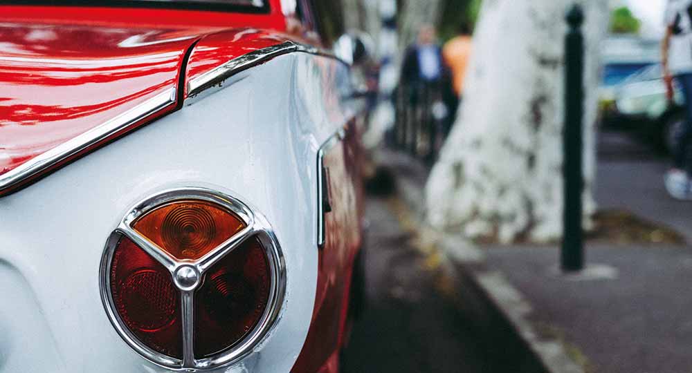 Close-up shot of the back of a Ford Cortina