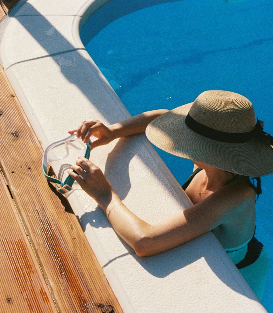 Woman in swimming pool