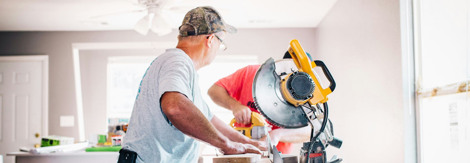 Man with circular saw