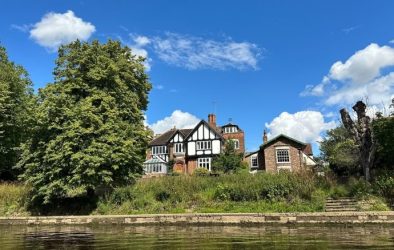 Home on the opposite side of the river