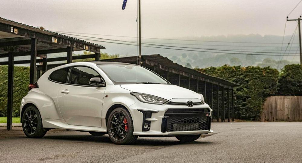 White Toyota Yaris GR