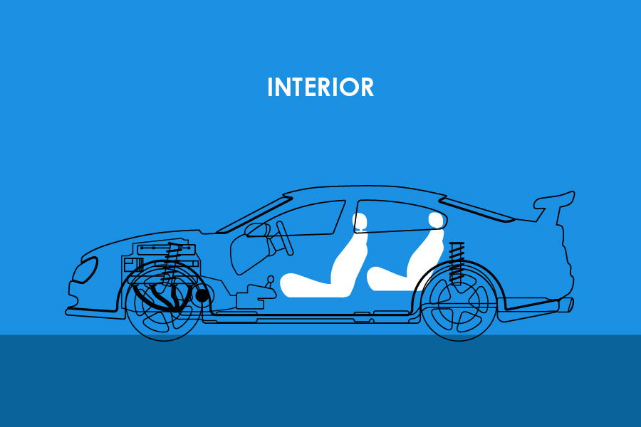 Illustration showing an example of interior mods