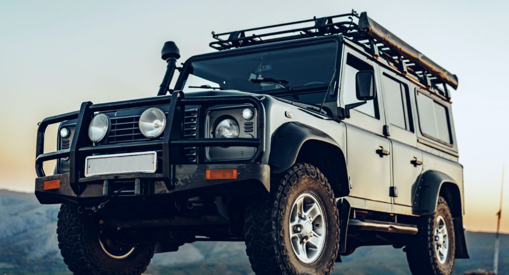 Land Rover on a mountain