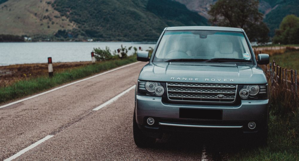 Range Rover parked on the side of the road