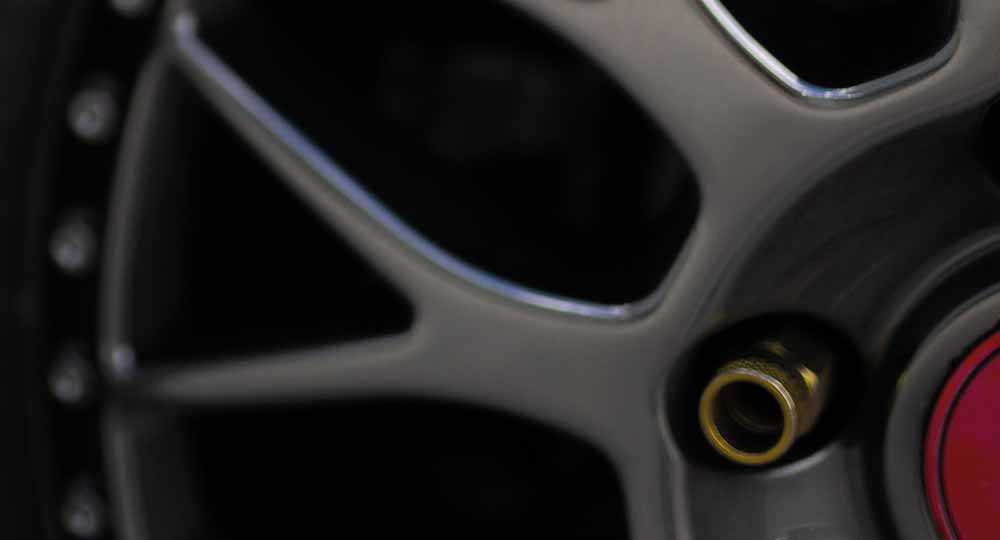 Close up of van wheel