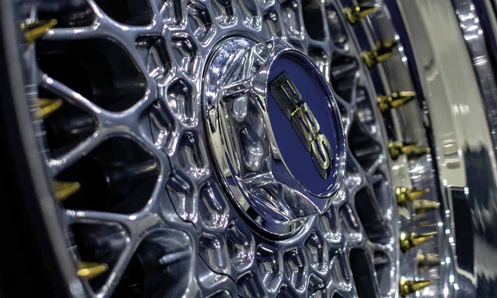 Close-up shot of tyre