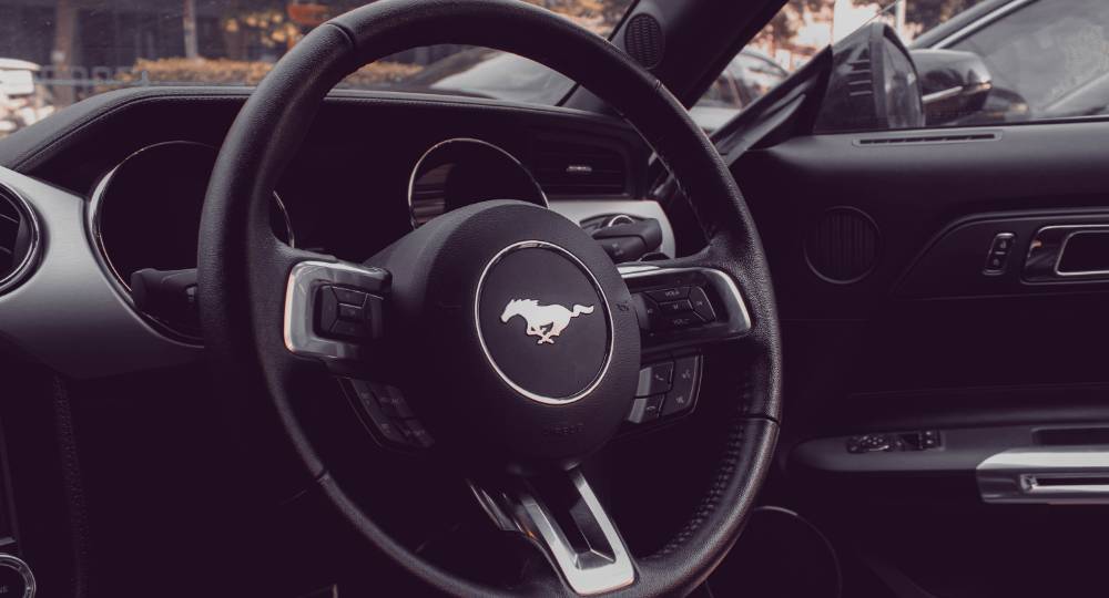 Mustang steering wheel and dashboard