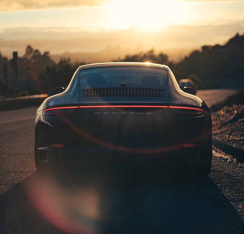 Porsche from behind