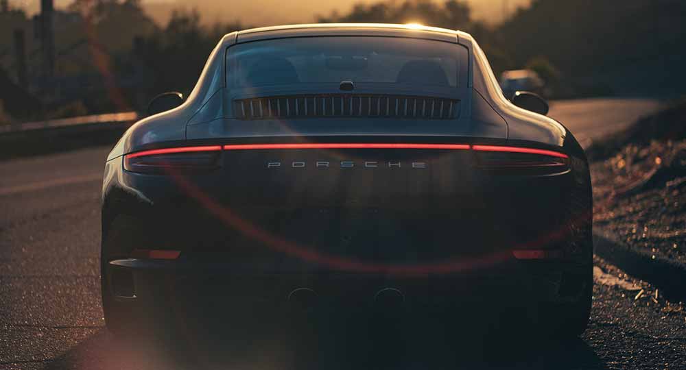 Porsche from behind