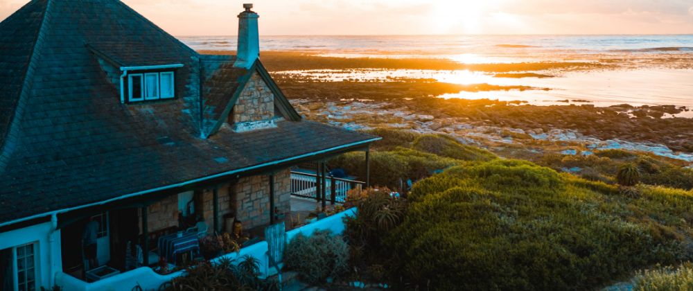 House next to the beach