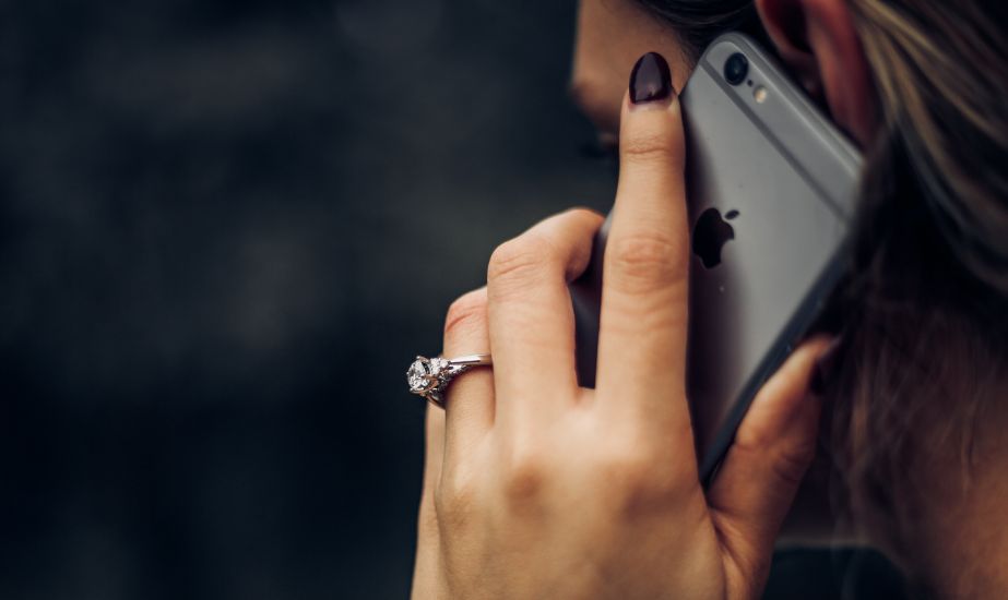 Person talking on the phone