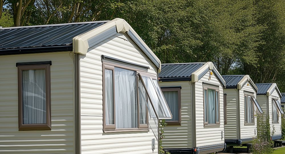 3 Mobile homes in a caravan park