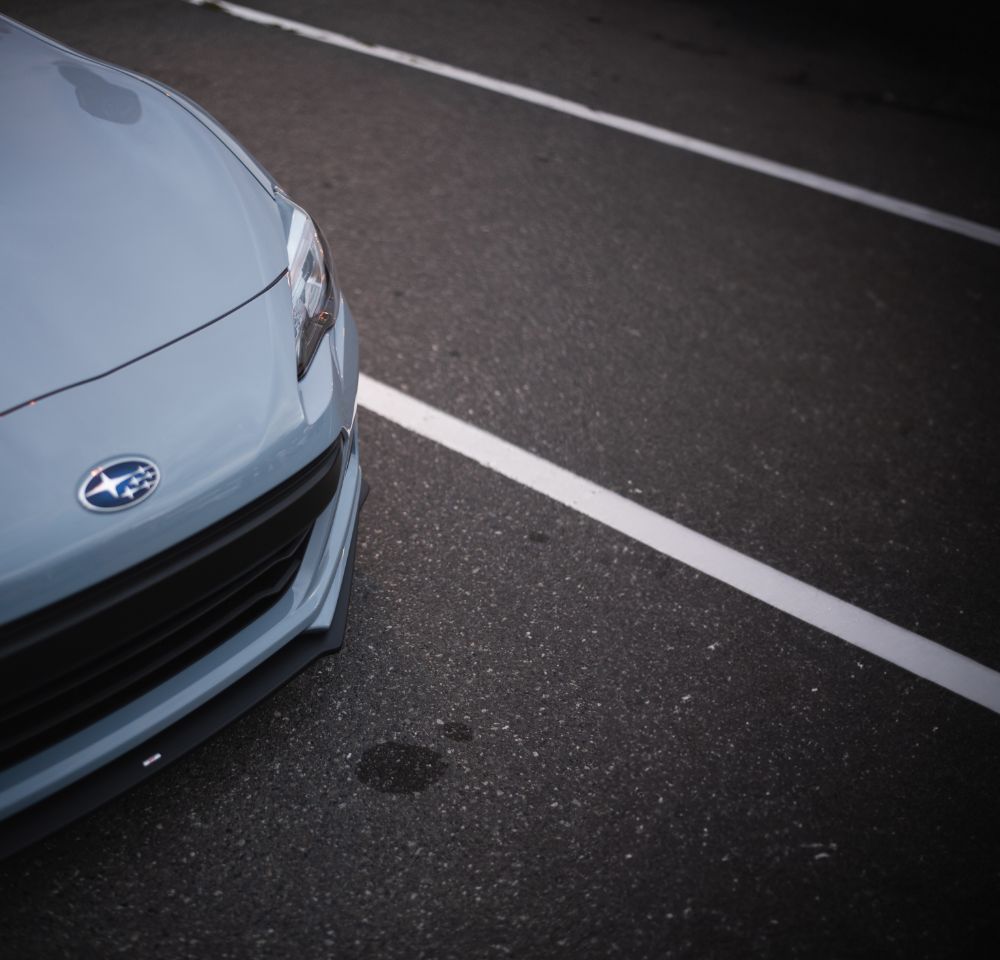 Close up of Subaru parked