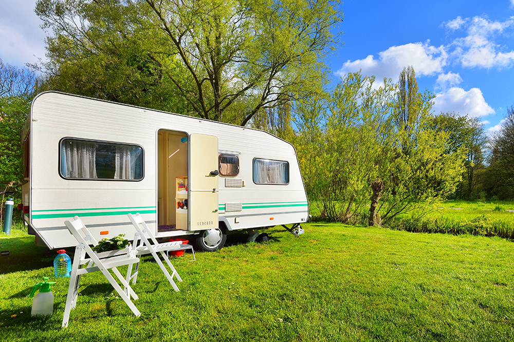 Caravan in the sunshine