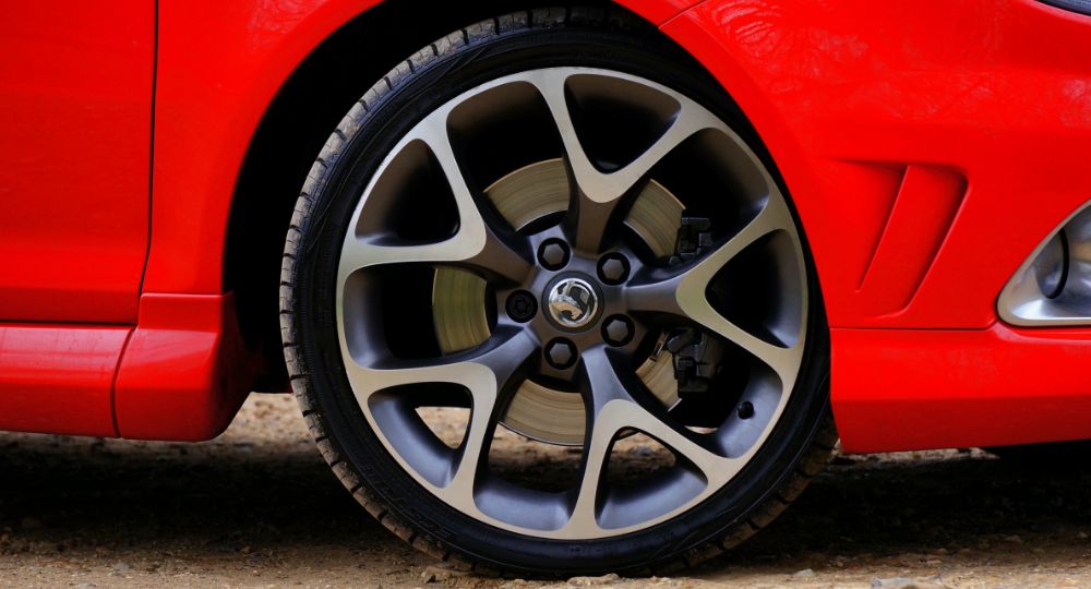 Close up of Vauxhall wheel