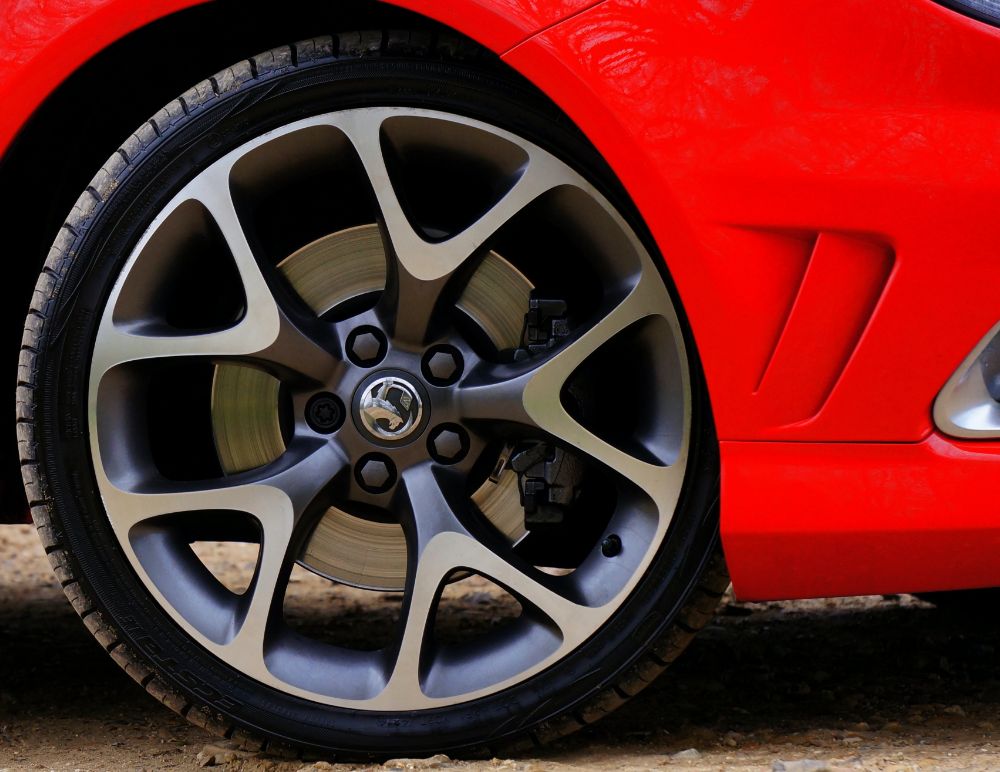 Close up of Vauxhall wheel