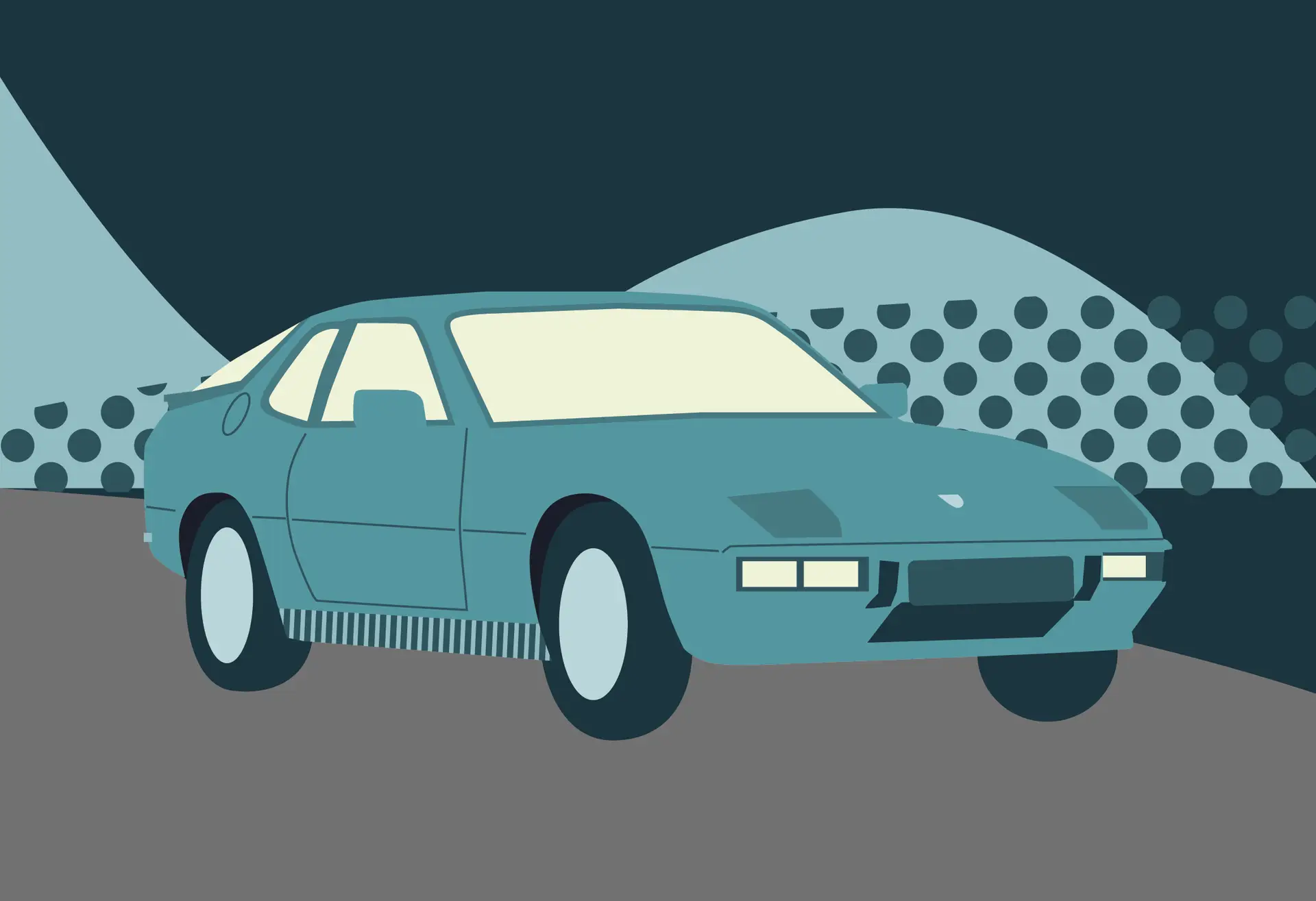 Porsche 924 illustration